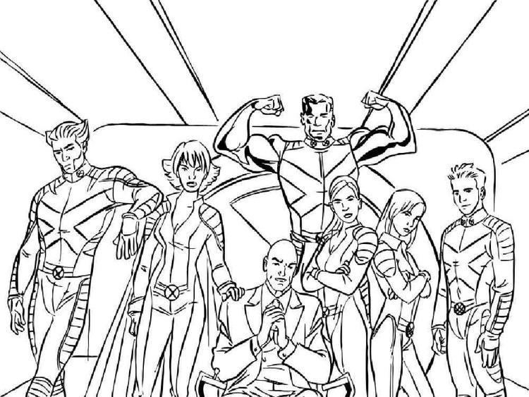 Dibujos de Dibuja X-Men en niños para colorear