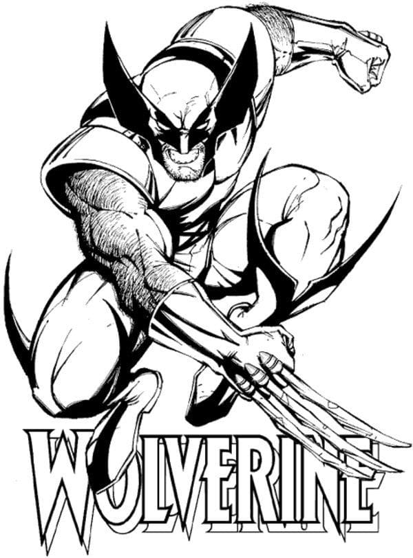 Dibuja X-Men gratis imprimir en niños para colorir