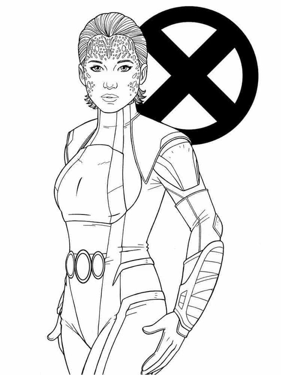 Dibuja X-Men gratis para niños para colorir