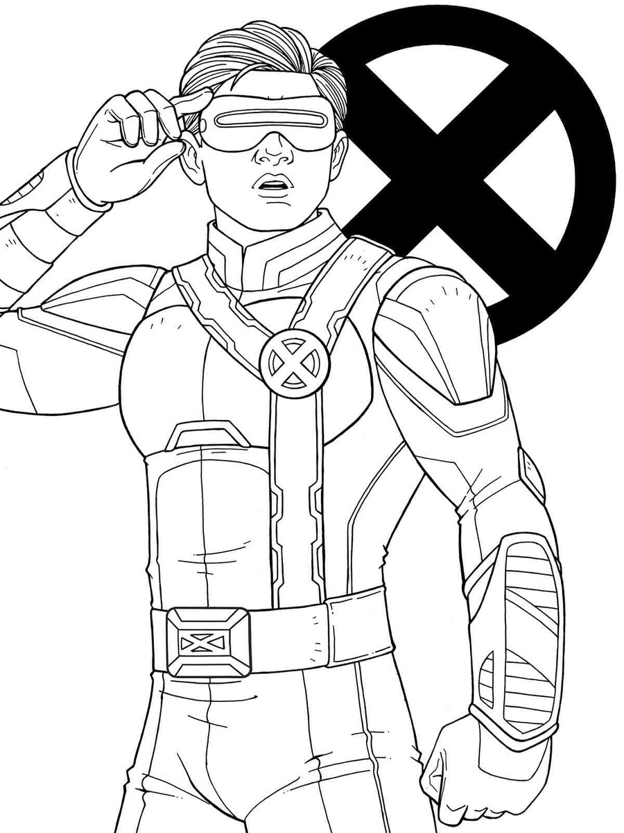 Dibuja X-Men imprimir gratis para colorir