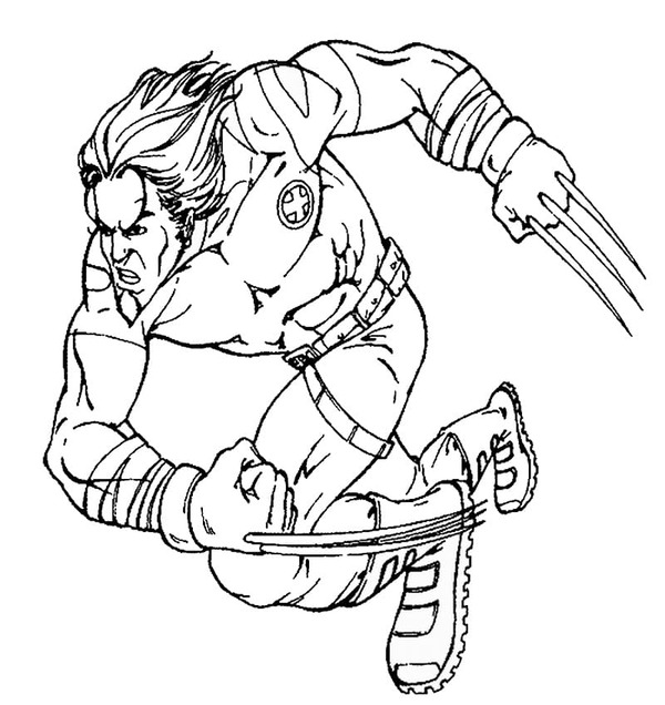 Dibuja X-Men para niños para colorir