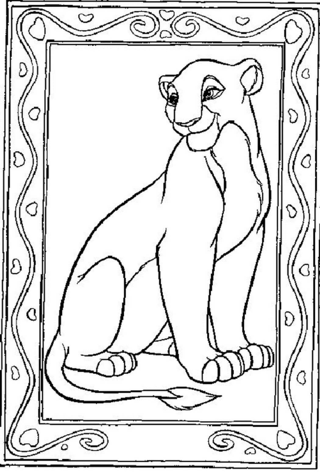 Dibujos de Dibujando a Nala para colorear