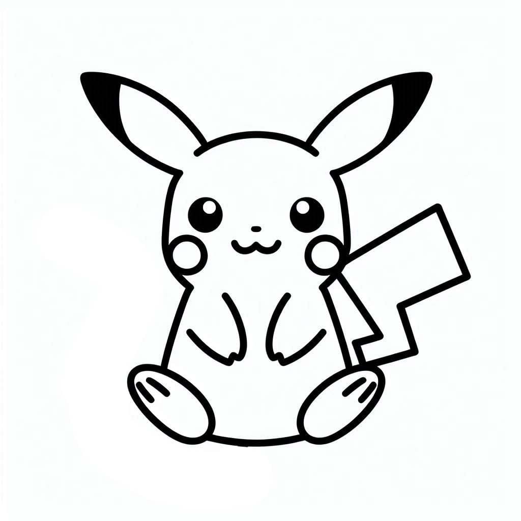 Dibujos de Dibujando pikachu 1 para colorear