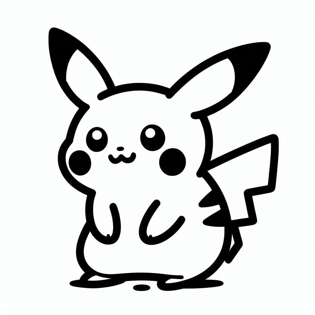 Dibujos de Dibujando pikachu 4 para colorear