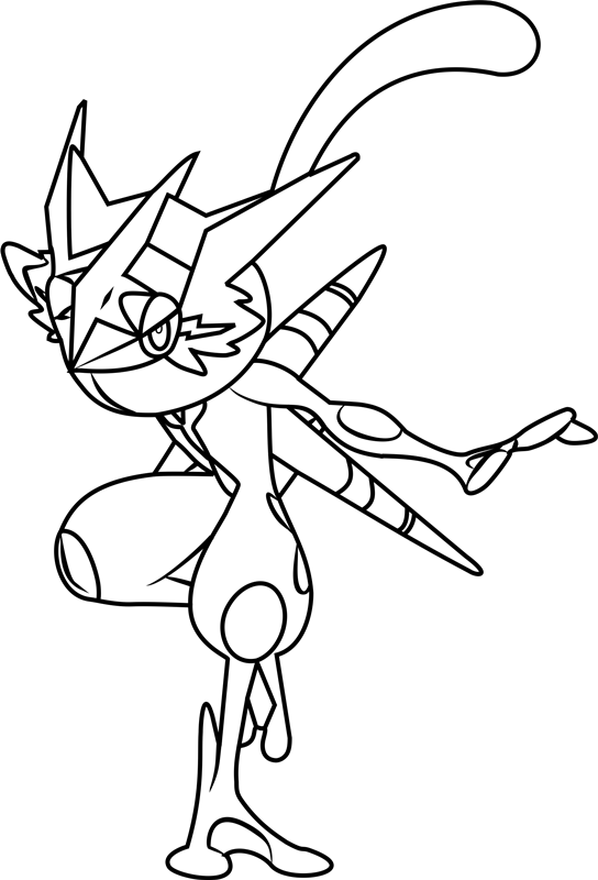 Dibujar a Ash Greninja para colorir