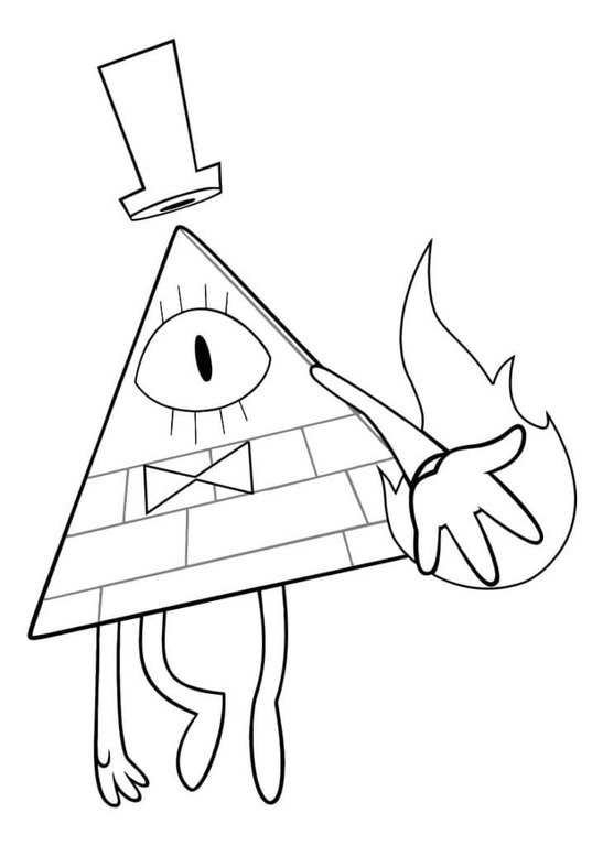 Dibujos de Dibujar a Bill Cipher de Gravity Falls para colorear