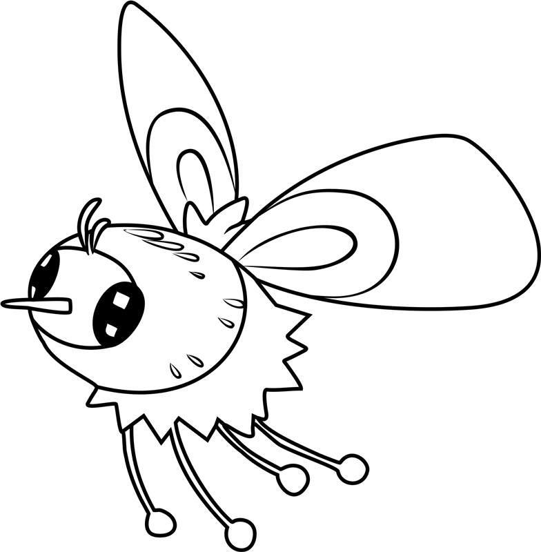 Dibujos de Dibujar a Cutiefly Pokemon para colorear