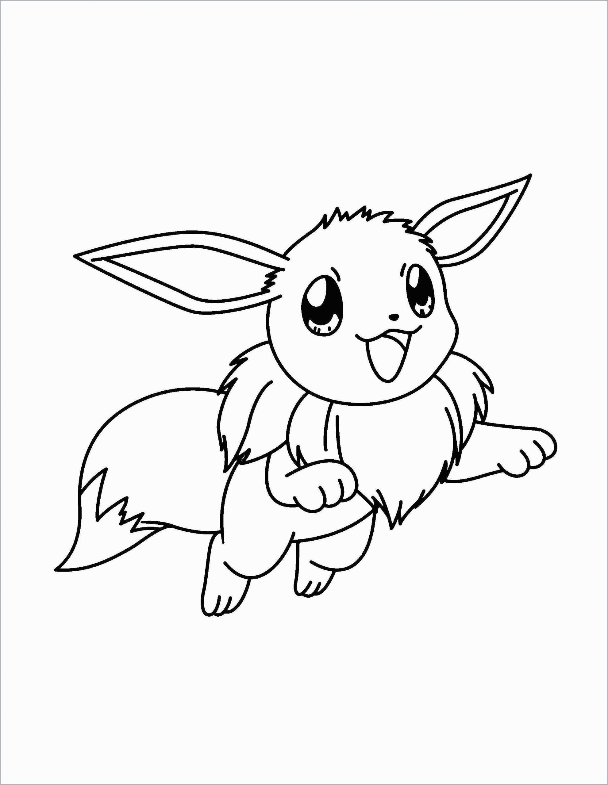 Dibujos de Dibujar a Eevee feliz para colorear