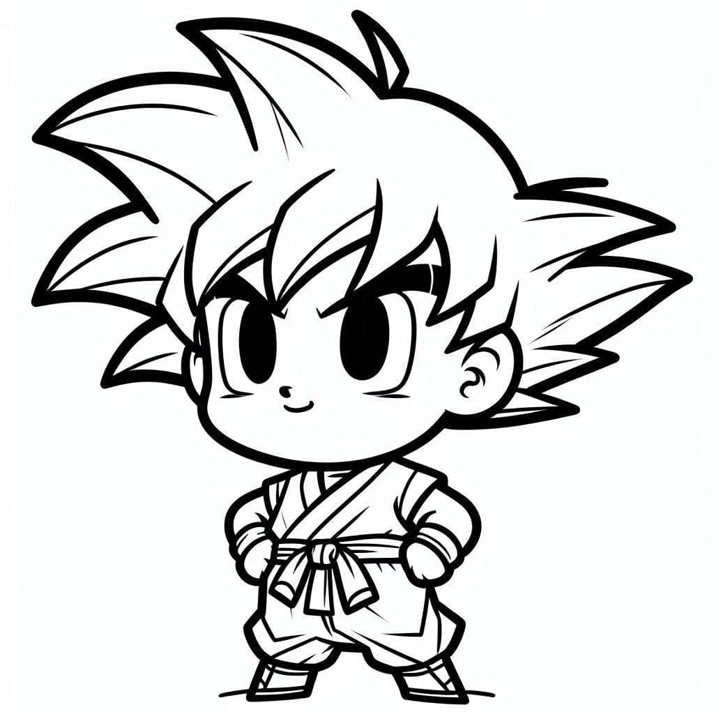 Dibujos de Dibujar a Goku 10 para colorear