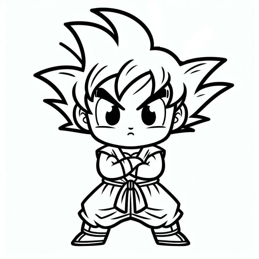 Dibujos de Dibujar a Goku 11 para colorear