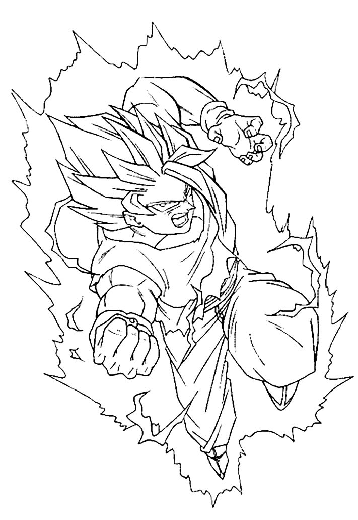 Dibujos de Dibujar a Goku 2 para colorear