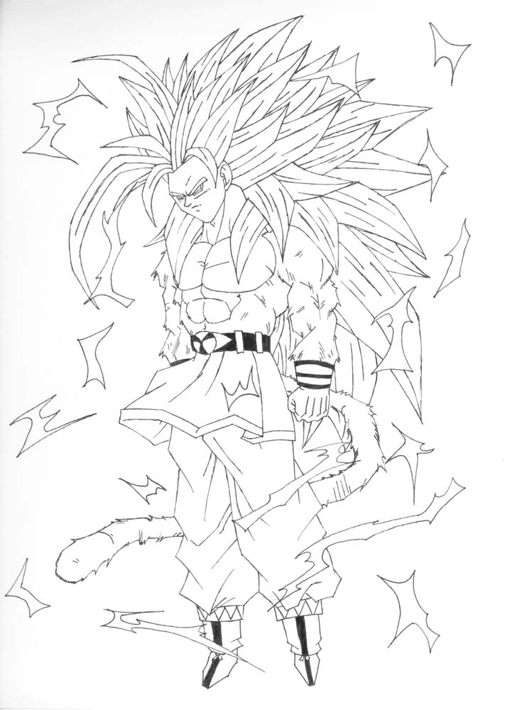 Dibujos de Dibujar a Goku 3 para colorear