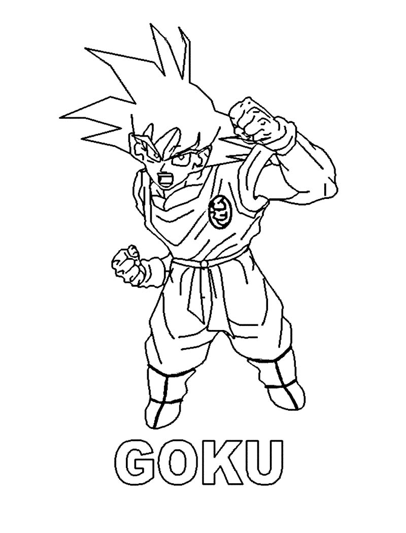 Dibujos de Dibujar a Goku 4 para colorear