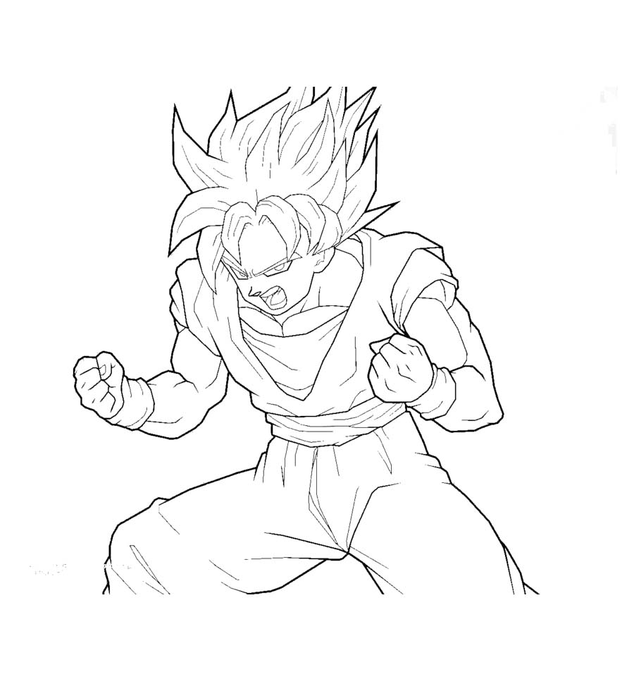 Dibujos de Dibujar a Goku 5 para colorear