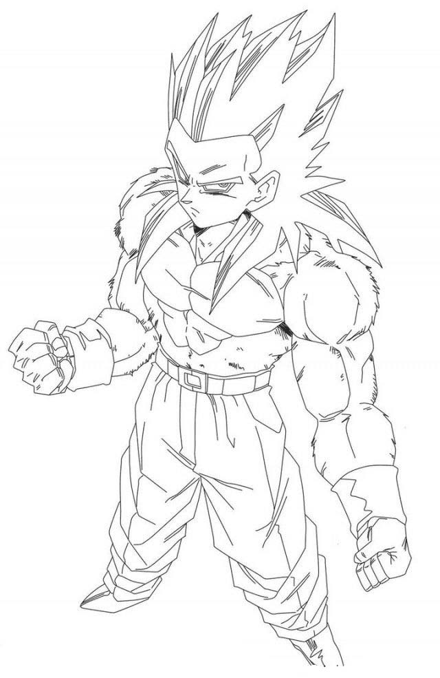 Dibujos de Dibujar a Goku 6 para colorear