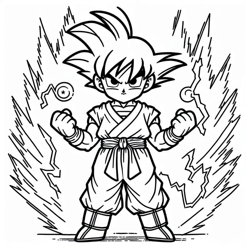 Dibujos de Dibujar a Goku 7 para colorear