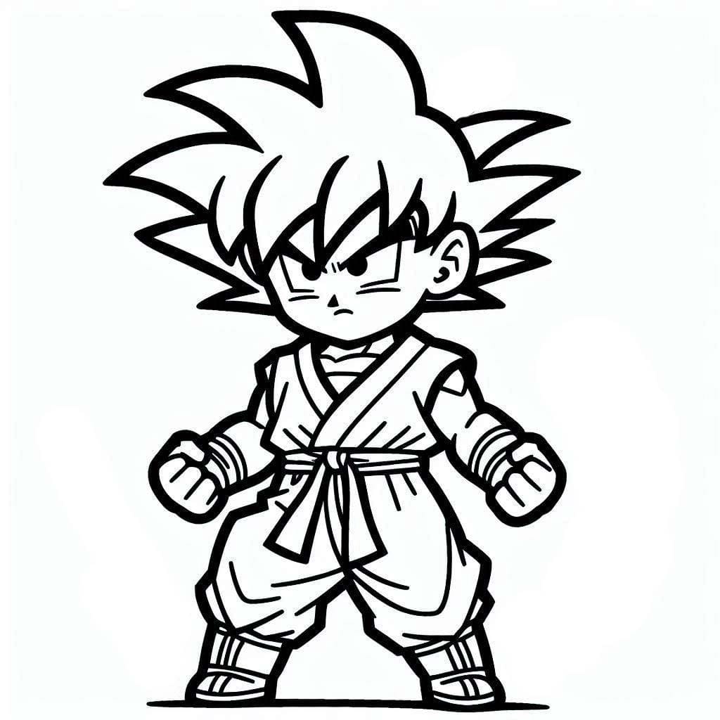 Dibujos de Dibujar a Goku 8 para colorear