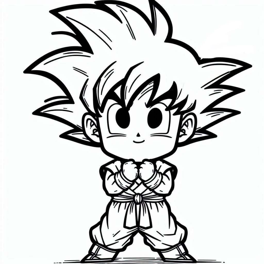 Dibujos de Dibujar a Goku 9 para colorear