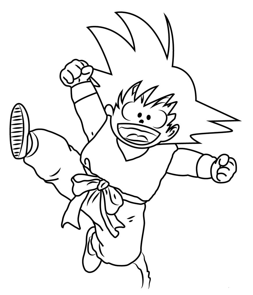 Dibujos de Dibujar a Goku niño para colorear