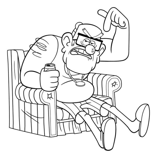 Dibujos de Dibujar a Grunkle Stan de Gravity Falls para colorear