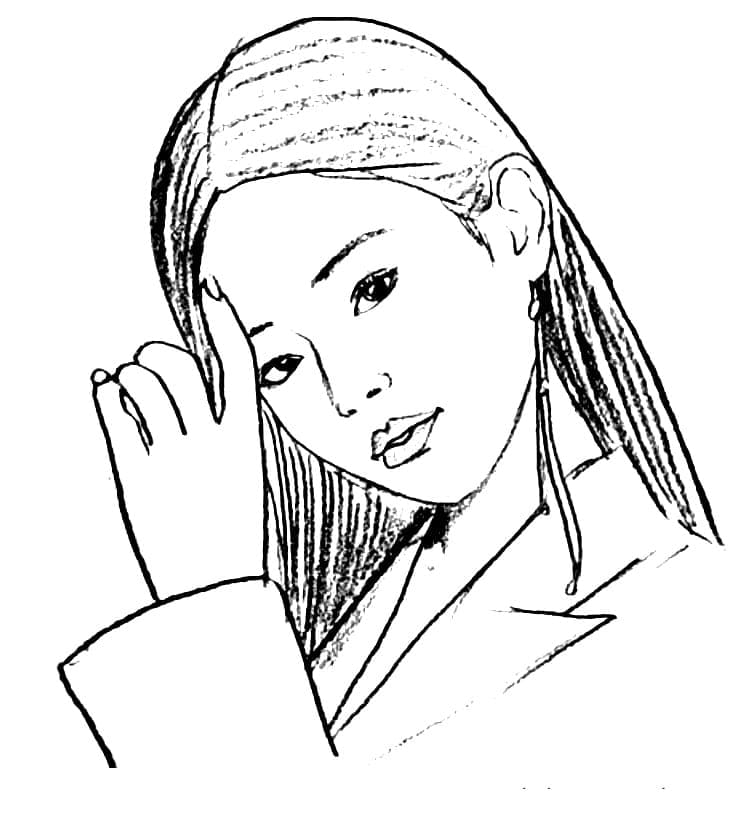 Dibujos de Dibujar a Jennie de Blackpink para colorear