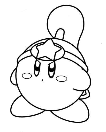 Dibujos de Dibujar a Kirby confundido para colorear