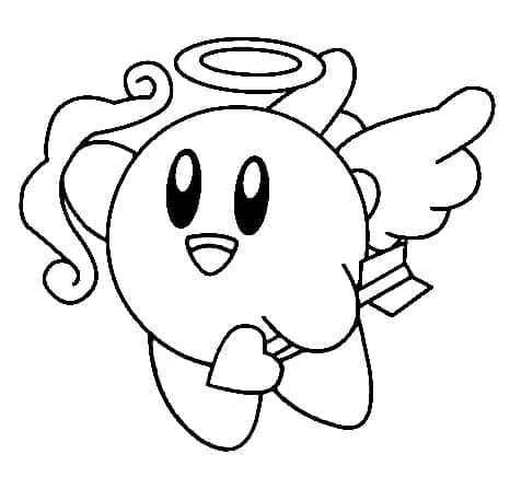 Dibujos de Dibujar a Kirby Cupido para colorear