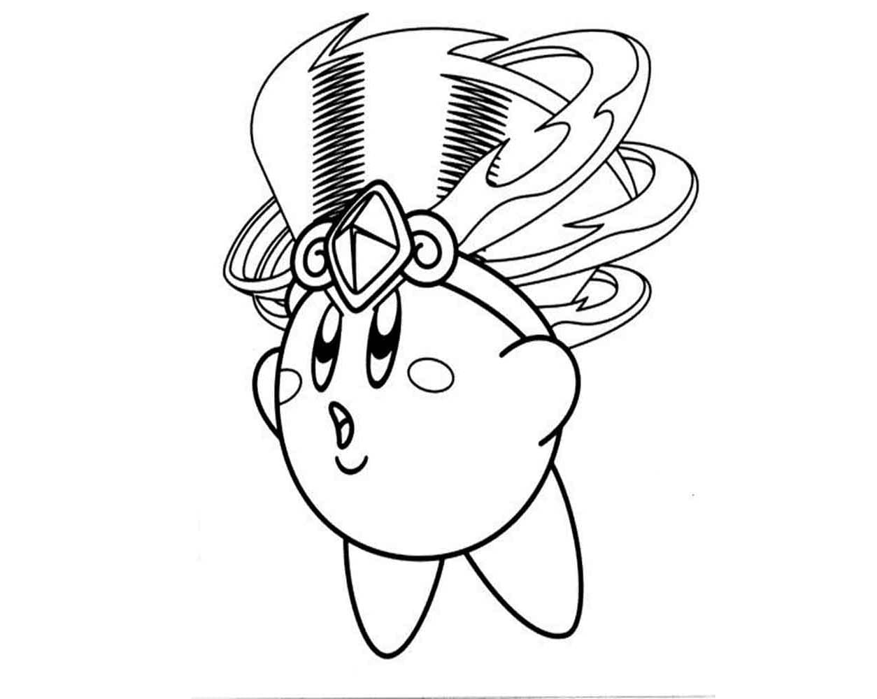 Dibujos de Dibujar a Kirby divertido para colorear