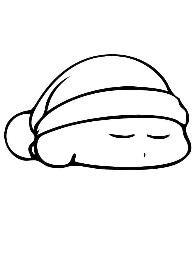 Dibujos de Dibujar a Kirby durmiendo para colorear