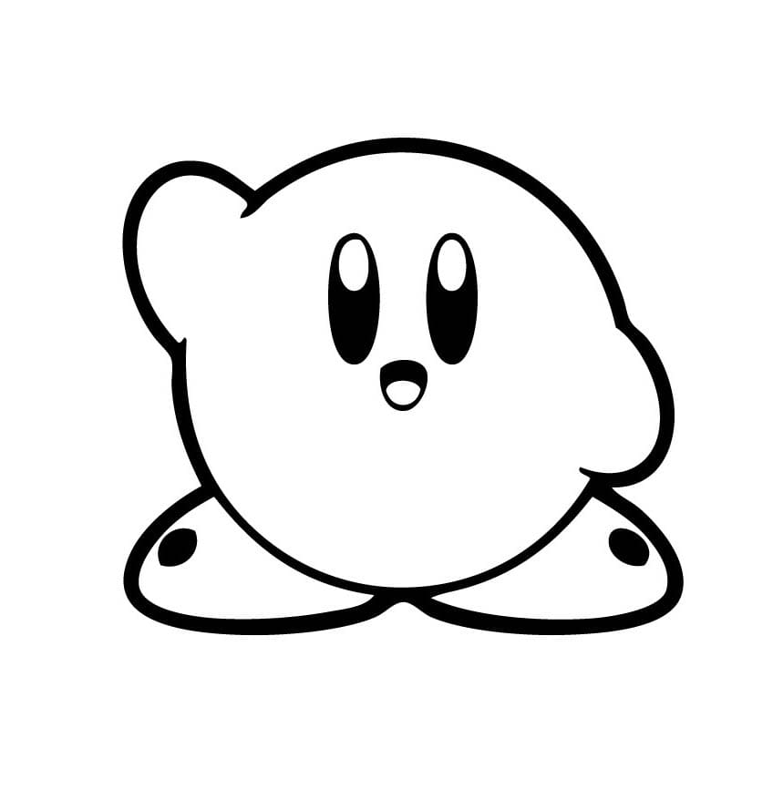 Dibujos de Dibujar a Kirby el Amistoso para colorear