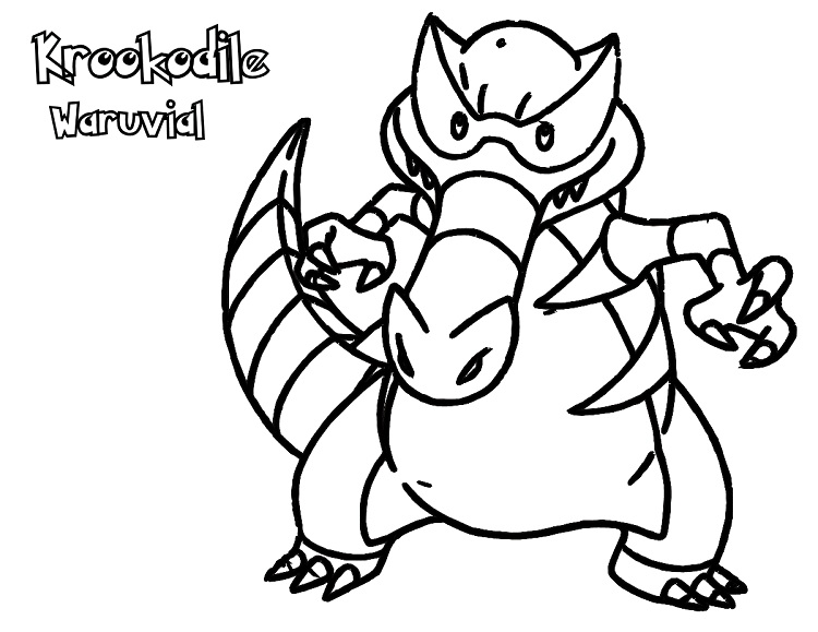 Dibujar a Krookodile Waruvial para colorir