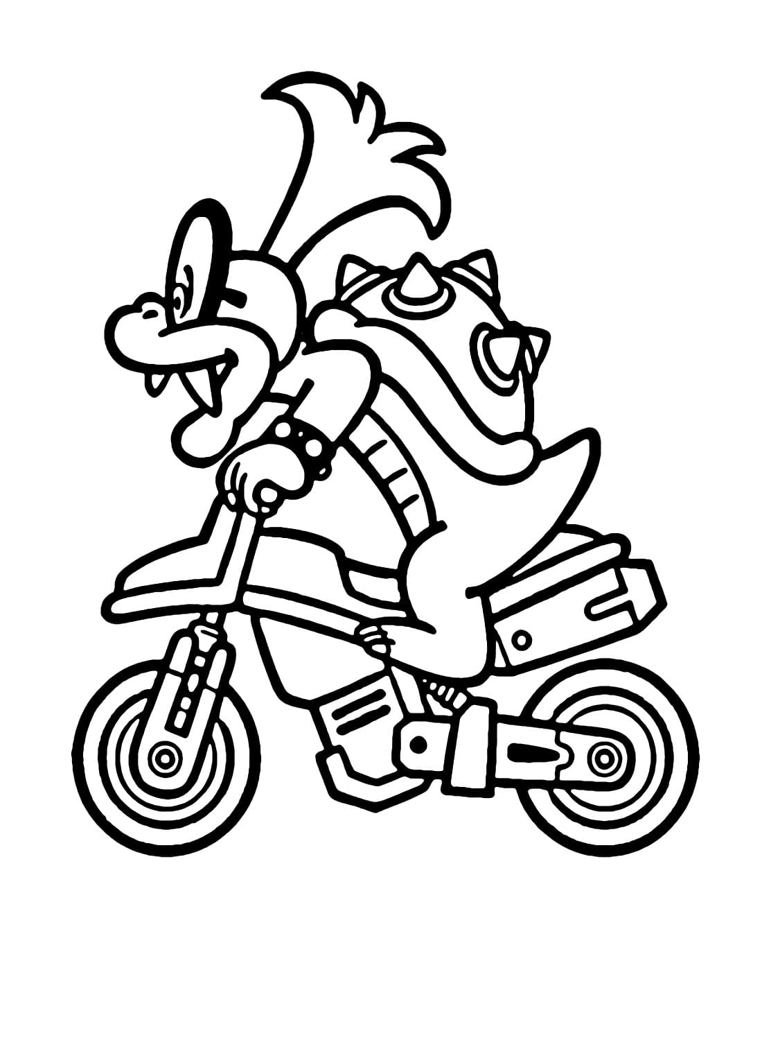 Dibujar a Mario Kart Iggy para colorir