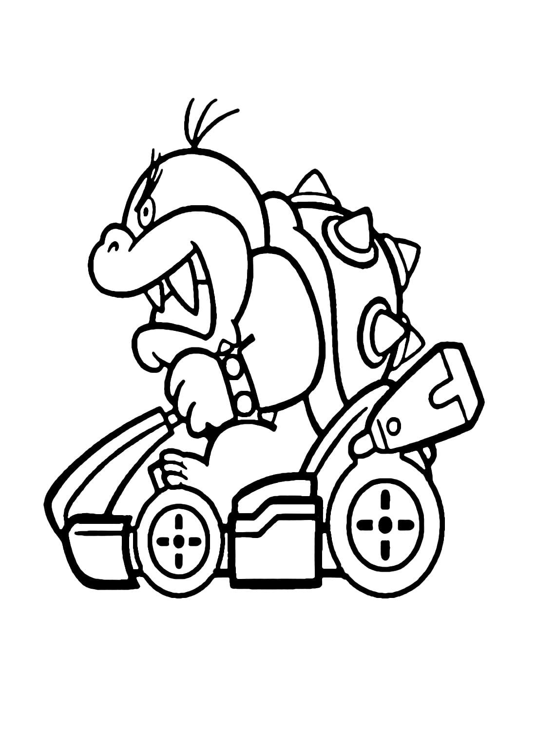 Dibujar a Mario Kart Morton Koopa para colorir