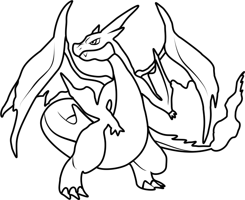 Dibujar a Mega Charizard Y para colorir