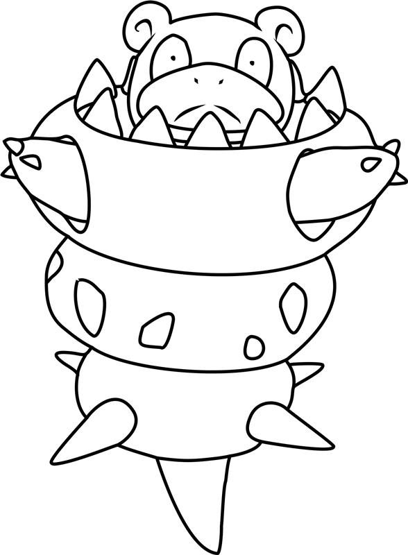 Dibujos de Dibujar a Mega Slowbro Pokémon para colorear