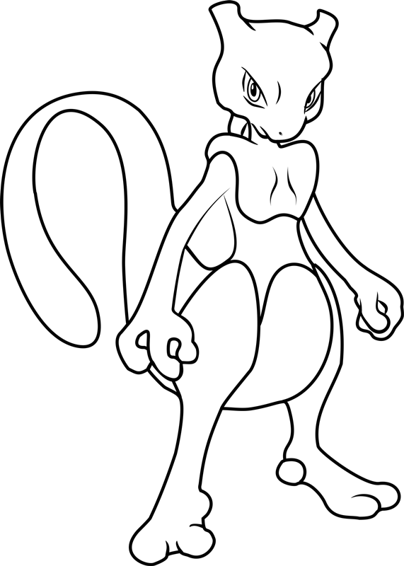 Dibujos de Dibujar a Mewtwo para colorear