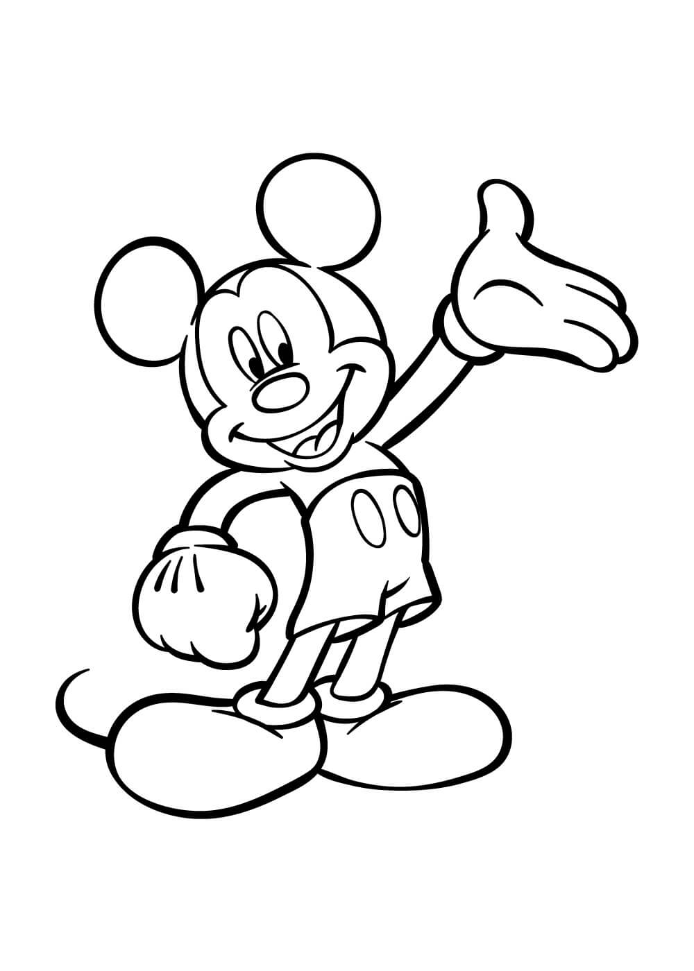 Dibujar a Mickey Mouse básico para colorir