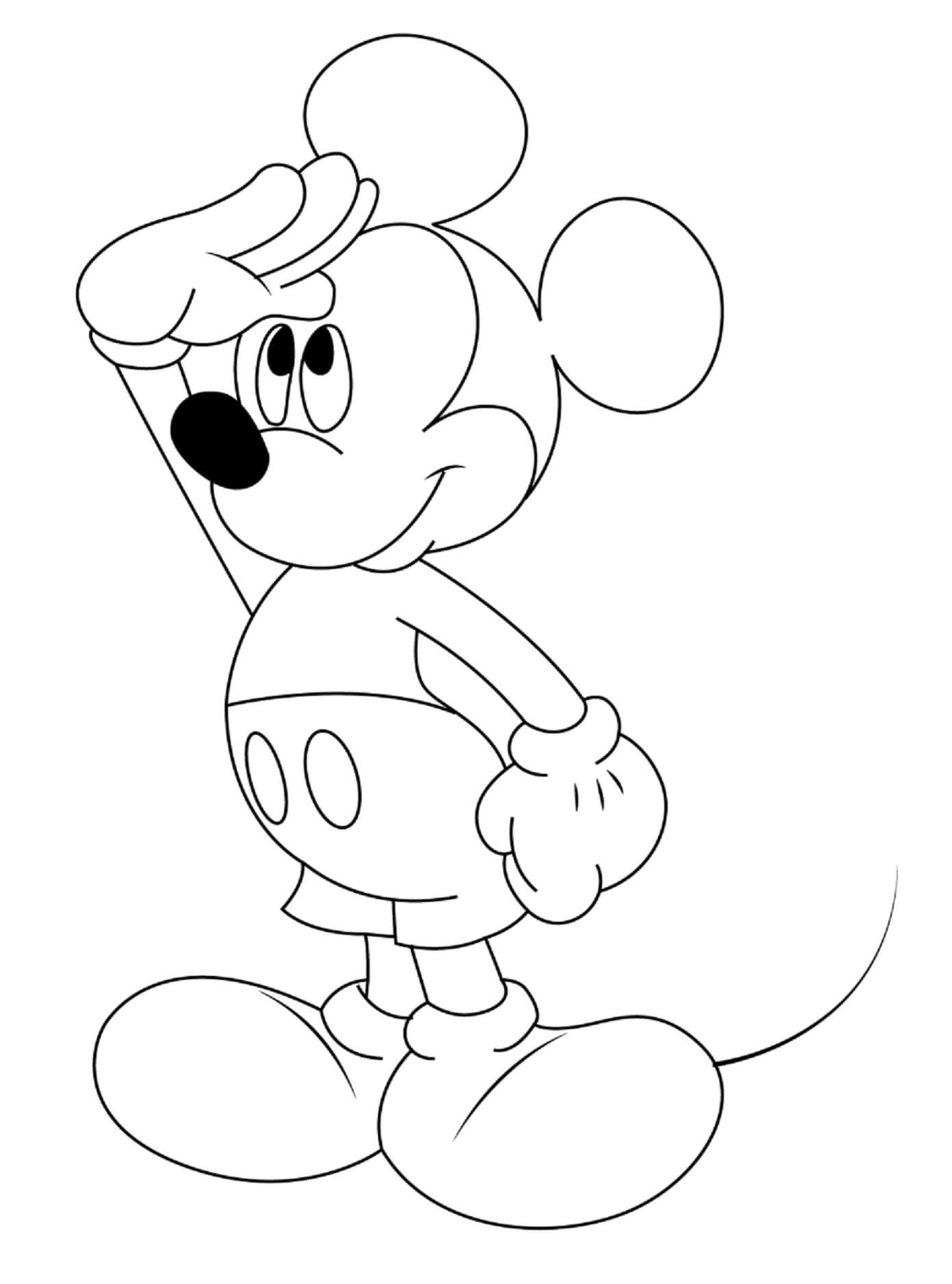 Dibujar a Mickey Mouse divertido para colorir