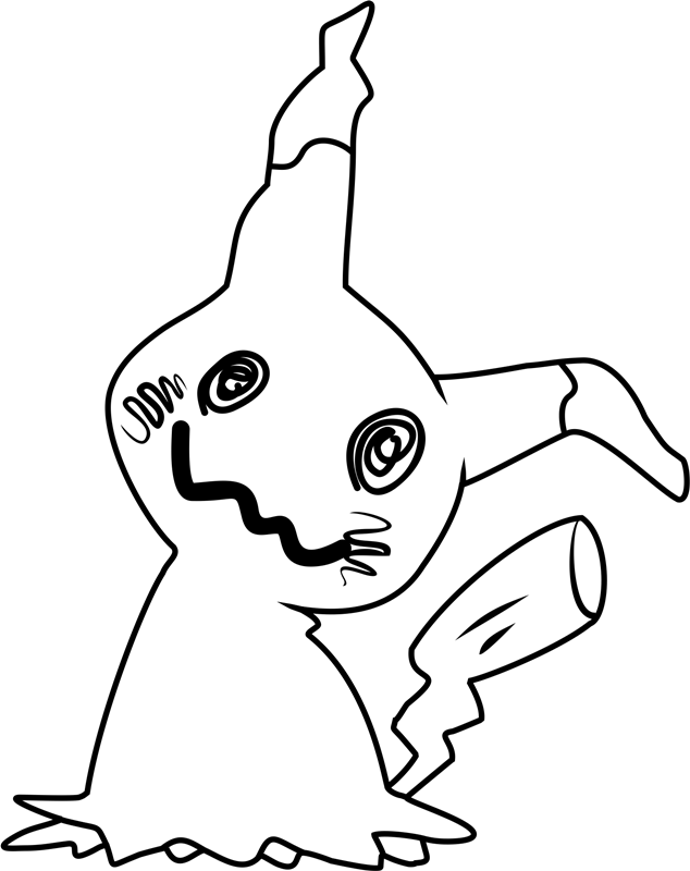 Dibujar a Mimikyu disfrazado para colorir