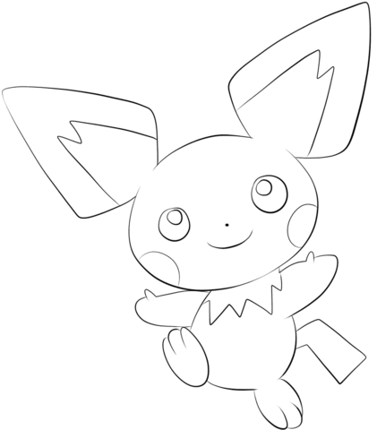 Dibujar a Pichu Pokémon para colorir