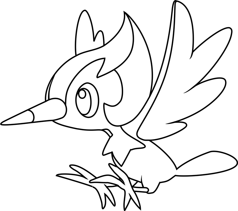 Dibujar a Pikipek volando para colorir