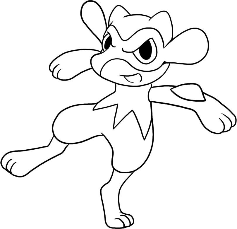 Dibujos de Dibujar a Riolu luchando para colorear