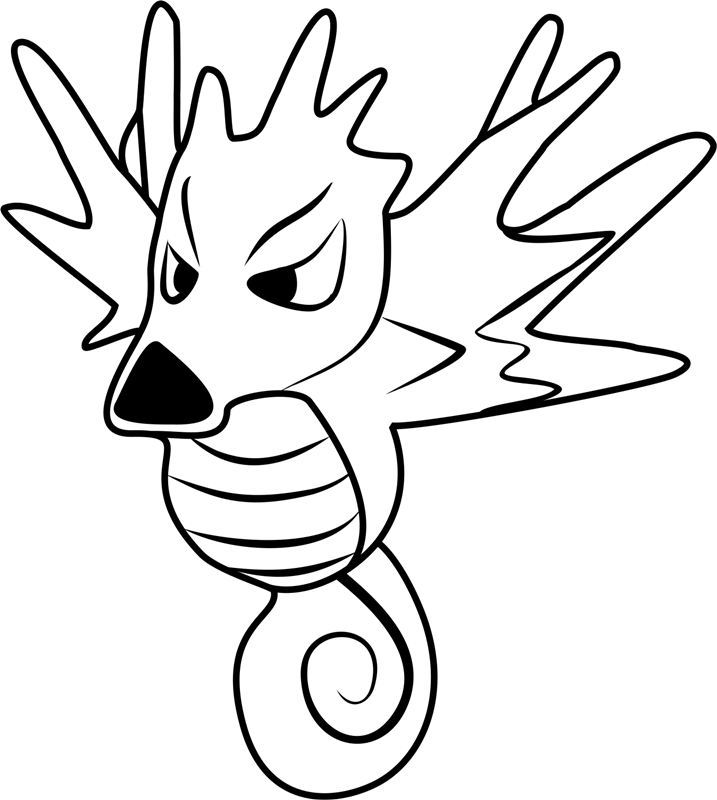 Dibujar a Seadra Pokémon para colorir