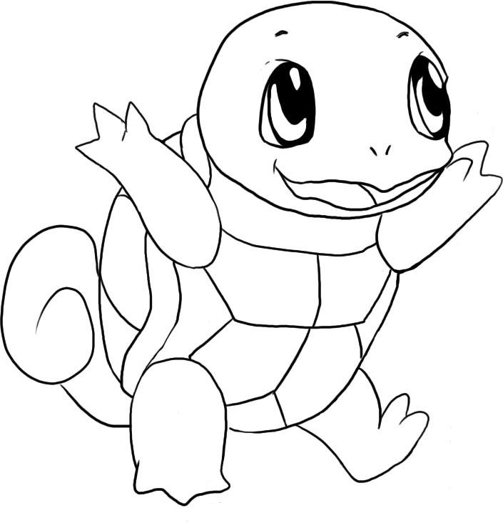 Dibujos de Dibujar a Squirtle feliz para colorear