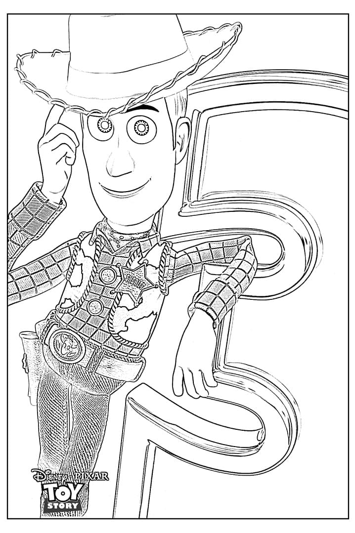 Dibujos de Dibujar a Woody de Toy Story para colorear