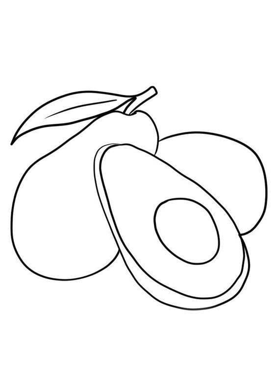 Dibujos de Dibujar aguacate para imprimir para colorear