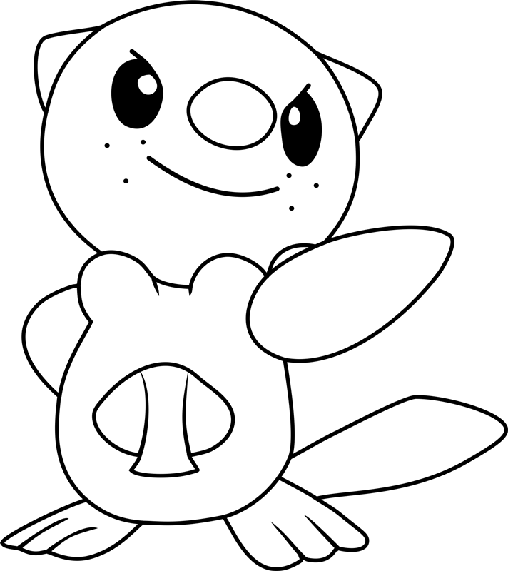 Dibujar al feliz Pokémon Oshawott para colorir