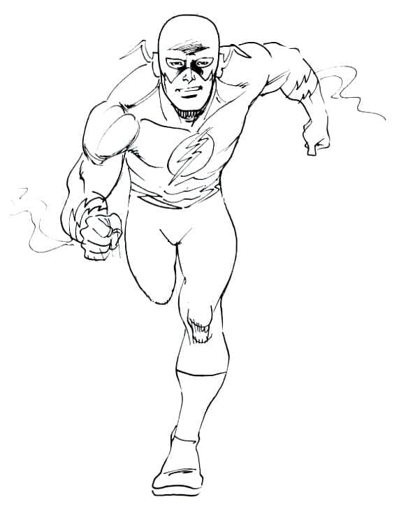 Dibujos de Dibujar al héroe de DC Flash para colorear