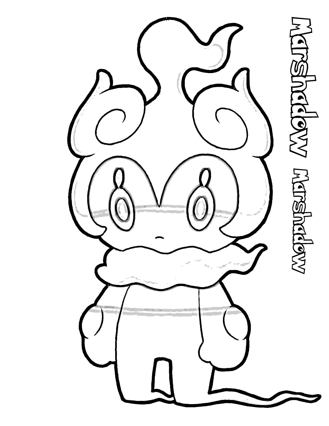 Dibujos de Dibujar al lindo Marshadow para colorear