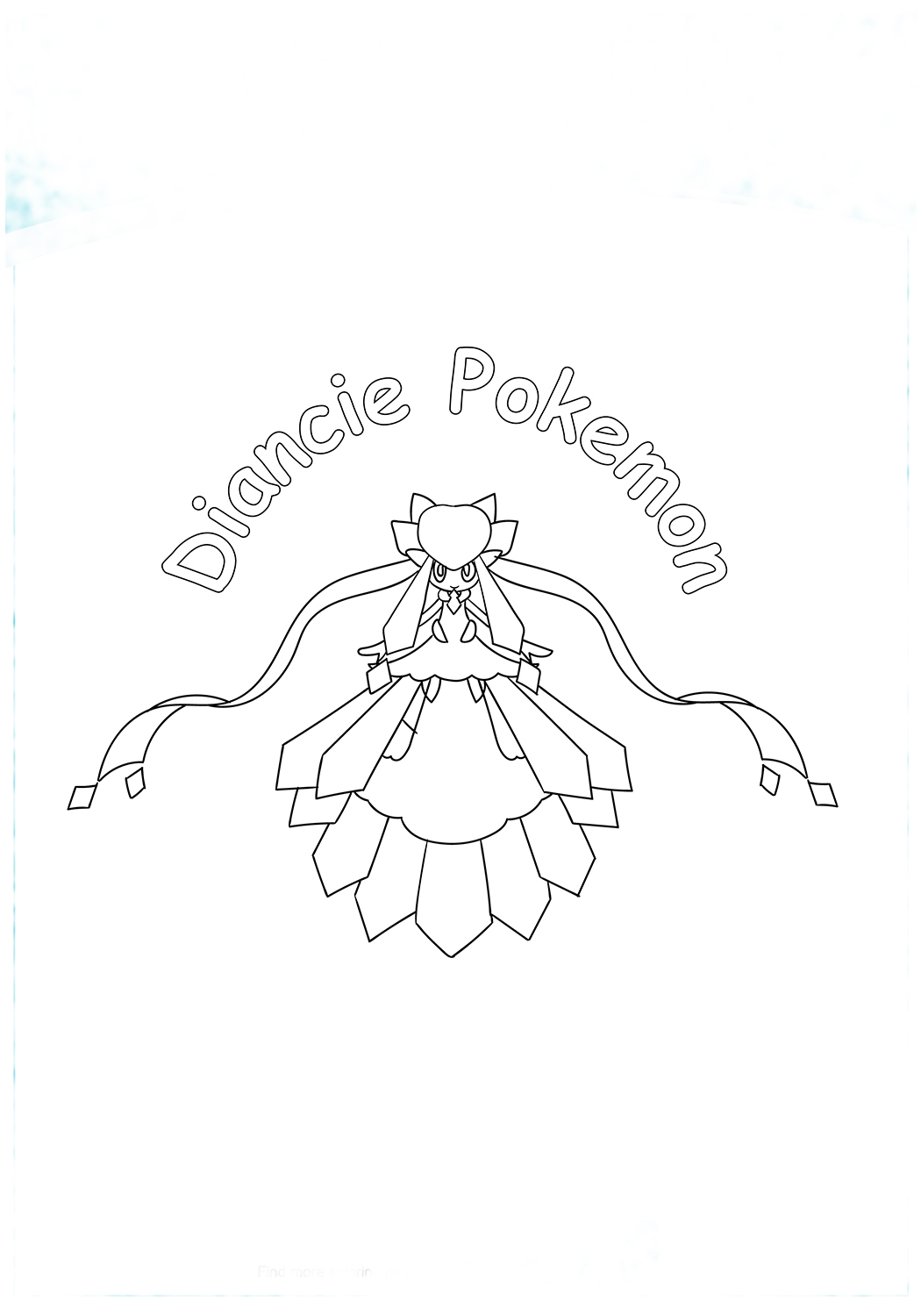 Dibujos de Dibujar al Pokémon Diancie para colorear